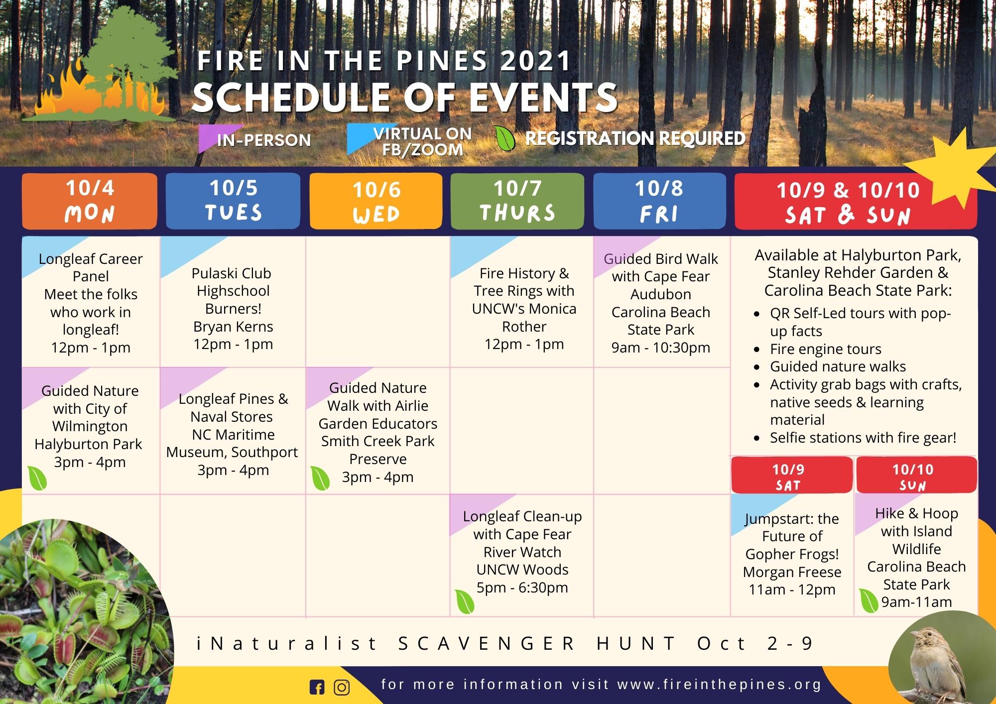 schedule of events